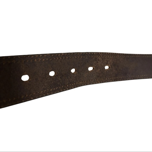 Timberland PRO Men's Genuine Brown Leather Belt Size 52 Casual - Picture 11 of 16